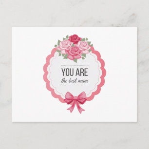 You Are The Best Mum Mother's Day Postcard