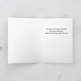 You Are the Best! Retro Geo Teacher Apprecriation Card
