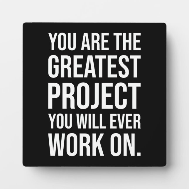 You Are The Greatest Project, Gym, Hustle Success Plaque (Front)