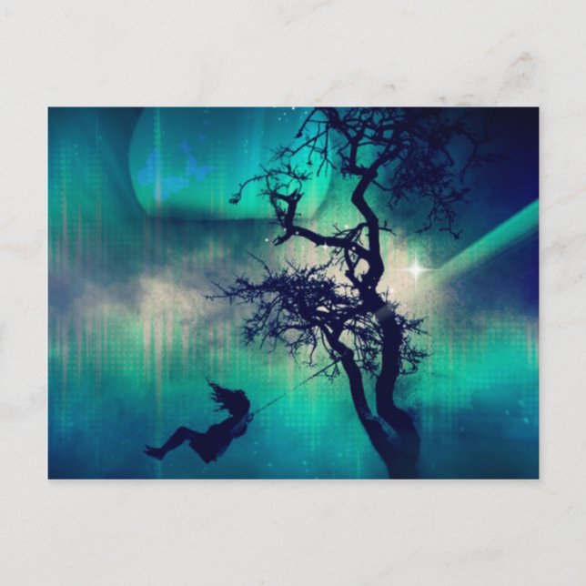 You Are the Light Turquoise Postcard (Front)
