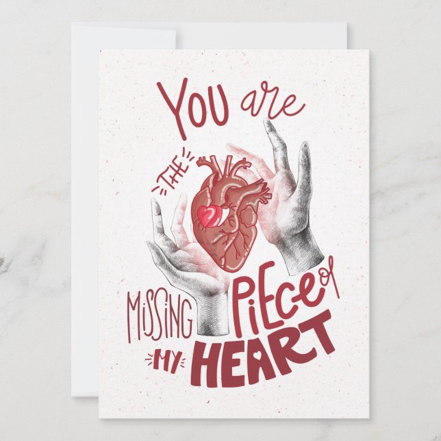 You are the missing piece of my heart holiday card (Front)