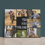 You are the One 7 Photo Collage Black Faux Canvas Print<br><div class="desc">Stylish photo collage faux canvas which you can personalize with 7 of your favourite photos. This chic black and white design is lettered with the words "You are the One" in modern oversized print and casual script typography. The photo template is set up ready for you to add your pictures,...</div>