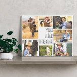 You are the One 7 Photo Collage Grey Marble Canvas Print<br><div class="desc">Chic wrapped canvas which you can personalize with 7 of your favourite photos. The template is set up ready for you to add your photos, working clockwise from the top left. Your photos are set against a stylish watercolor marble in grey and white, which is visible on the sides of...</div>