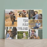 You are the One 7 Photo Collage White Faux Canvas Print<br><div class="desc">Stylish photo collage faux canvas which you can personalize with 7 of your favourite photos. This chic black and white design is lettered with the words "You are the One" in modern oversized print and casual script typography. The photo template is set up ready for you to add your pictures,...</div>