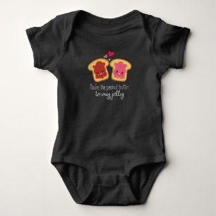 You Are The Peanut Butter To My Jelly Cute Kawaii Baby Bodysuit