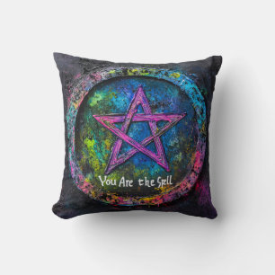 You Are the Spell · Mystic Sigil Circle Design Throw Pillow