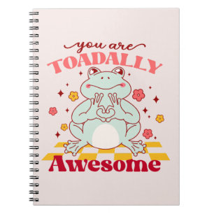 You Are Toadally Awesome – Cute Cartoon Frog Pun Notebook