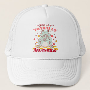 You Are Toadally Awesome – Cute Cartoon Frog Pun Trucker Hat