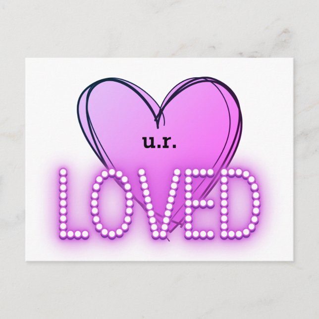 You Are (U.R.) Loved | Purple Heart Postcard (Front)