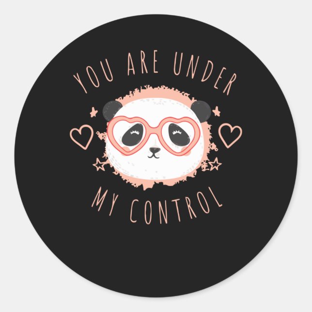 You are under my control classic round sticker (Front)