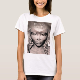 You Are Unique. Female in masquerade mask T-Shirt