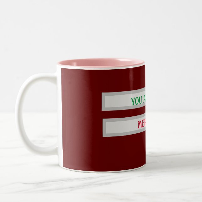 You Are Unique Merry Xmas Mug (Left)