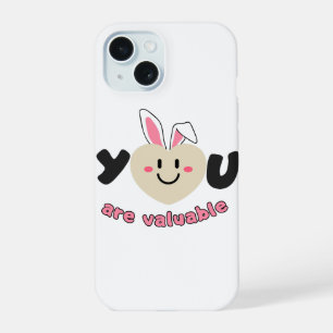 You Are Valuable Motivational Art - Cute Heart  iPhone 15 Case