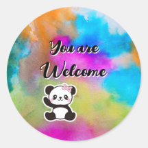 You are welcome stickers 