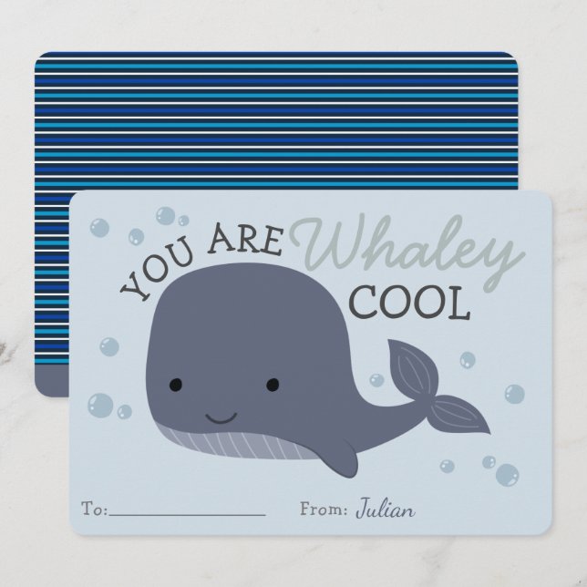 You Are Whaley Cool Valentines Day Classroom (Front/Back)