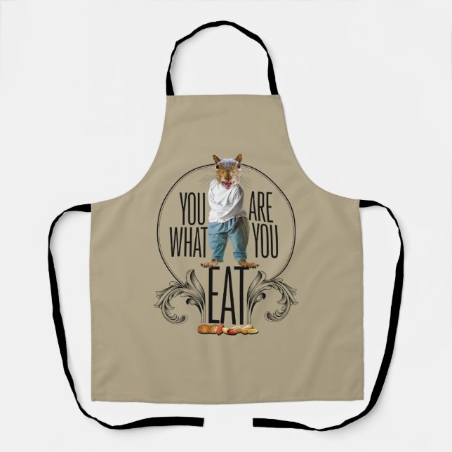 You Are What You Eat - Funny Squirrel Nuts Apron (Front)