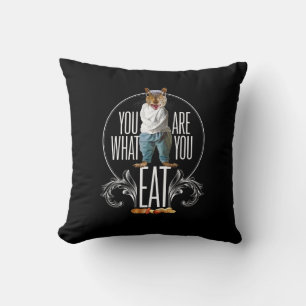 You Are What You Eat - Funny Squirrel Nuts Throw Pillow