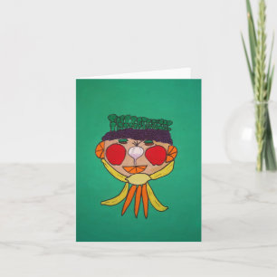 "You Are What You Eat" - Tempera Paint and Pen Card