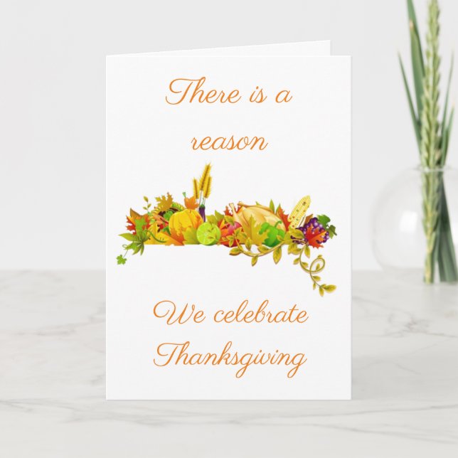 **YOU** ARE WHY I AM THANKFUL AT THANKSGIVING HOLIDAY CARD (Front)