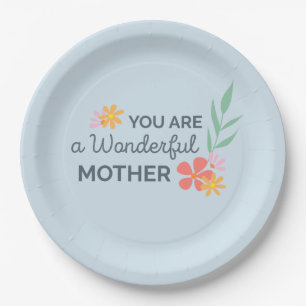 You Are Wonderful Mother's Day   Paper Plate
