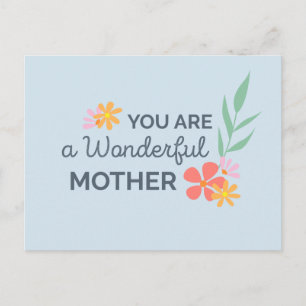 You Are Wonderful Mother's Day   Postcard
