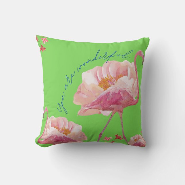 You are wonderful throw pillow (Front)
