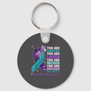 You Are Worthy Suicide Prevention Awareness Motiva Keychain
