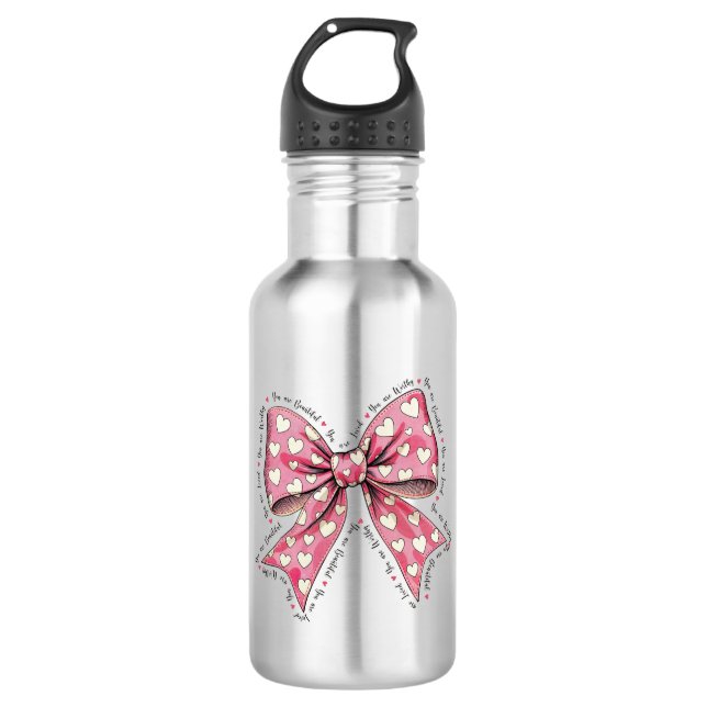 you are worthy your are beautiful 532 ml water bottle (Front)