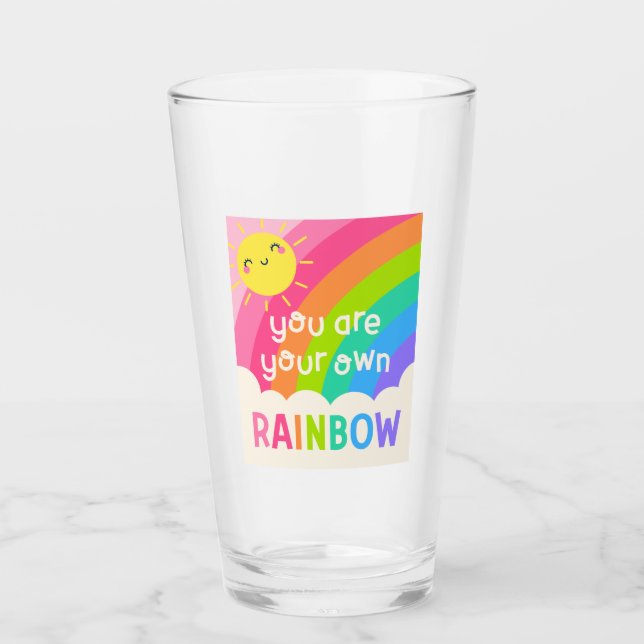 You Are Your Own Rainbow Glass (Front)