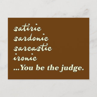 You Be the Judge Postcard