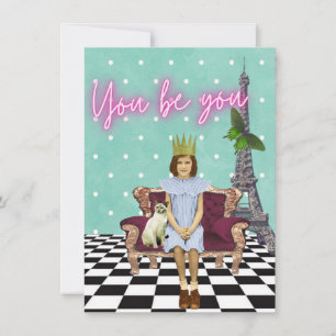 You Be You Empowering Girl Pop Art   Card