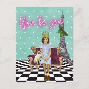 You Be You Empowering Girl Pop Art Postcard