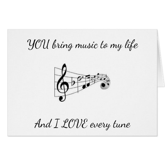 YOU BRING MUSIC TO MY LIFE--LOVING BIRTHDAY CARD
