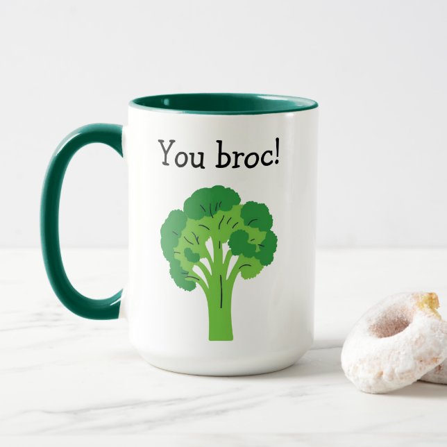 You Broc! Broccoli Mug (With Donut)