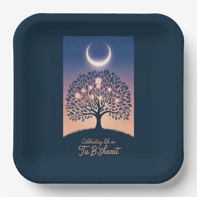 You B'Shevat: A Radius of Light Paper Plate (Front)