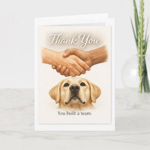 You Built a Team – Yellow Labrador Guide Dog Card