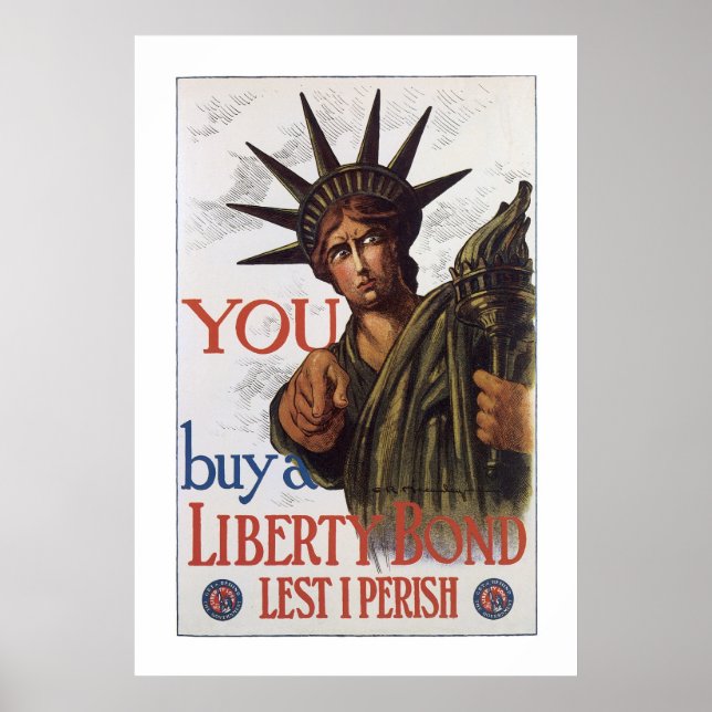 You buy a Liberty Bond Lest I Perish Poster (Front)