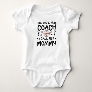 You Call Her Coach I Call Her Mommy, Cute Baseball Baby Bodysuit