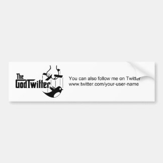 You can also follow me on Twitter .... Bumper Sticker