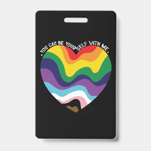 You Can Be Yourself With Me LGBT Transgender Gay  Badge