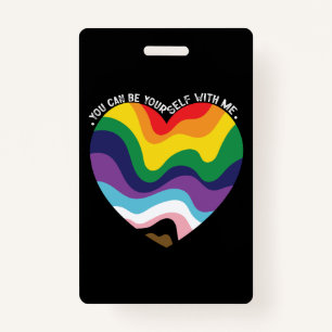 You Can Be Yourself With Me LGBT Transgender Gay  Badge