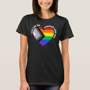 You Can Be Yourself With Me LGBT Transgender Gay L T-Shirt