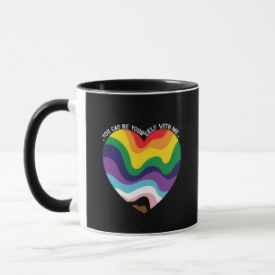 You Can Be Yourself With Me LGBT Transgender Gay  Mug