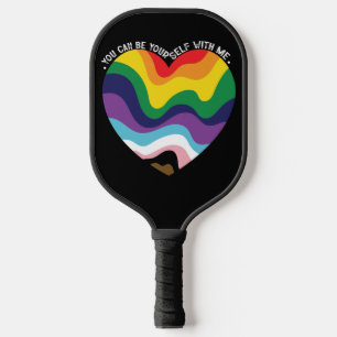 You Can Be Yourself With Me LGBT Transgender Gay  Pickleball Paddle
