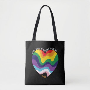 You Can Be Yourself With Me LGBT Transgender Gay  Tote Bag