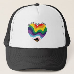You Can Be Yourself With Me LGBT Transgender Gay Trucker Hat