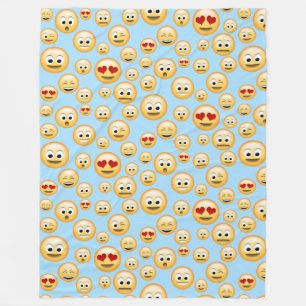 You can Customize, Emoji Party Fleece Blanket