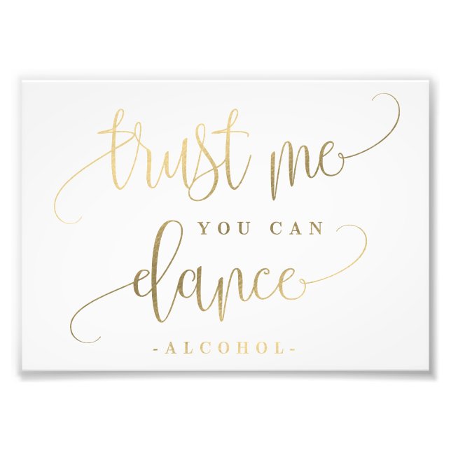 You Can Dance Bar Sign Choose Your Size Faux Gold (Front)