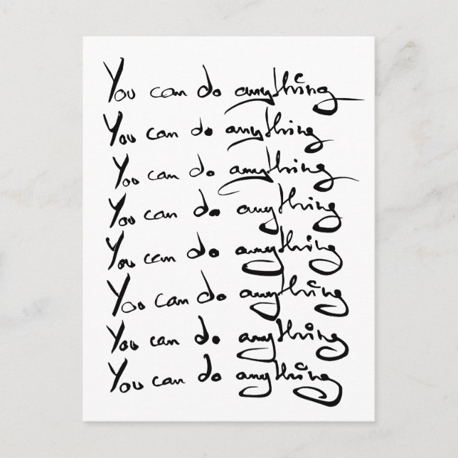 You CAN DO ANYTHING! Inspirational quote Postcard (Front)
