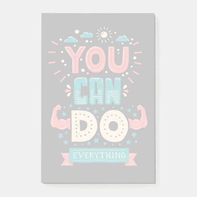 You Can Do Everything Colourful Post-it Notes (Front)